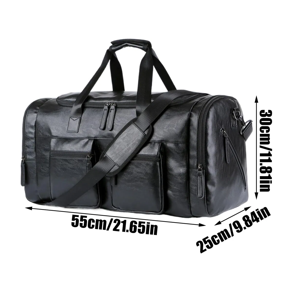 Borse Da Viaggio Duffle Per Uomini Pelle PU Grande Capacità Portatile | Borsa Da Viaggio Per Uomo Per Viaggi Duffel Per Fidanzato Padre Marito Viaggi Weekend Palestra Lavoro Business Scarpe Vestit