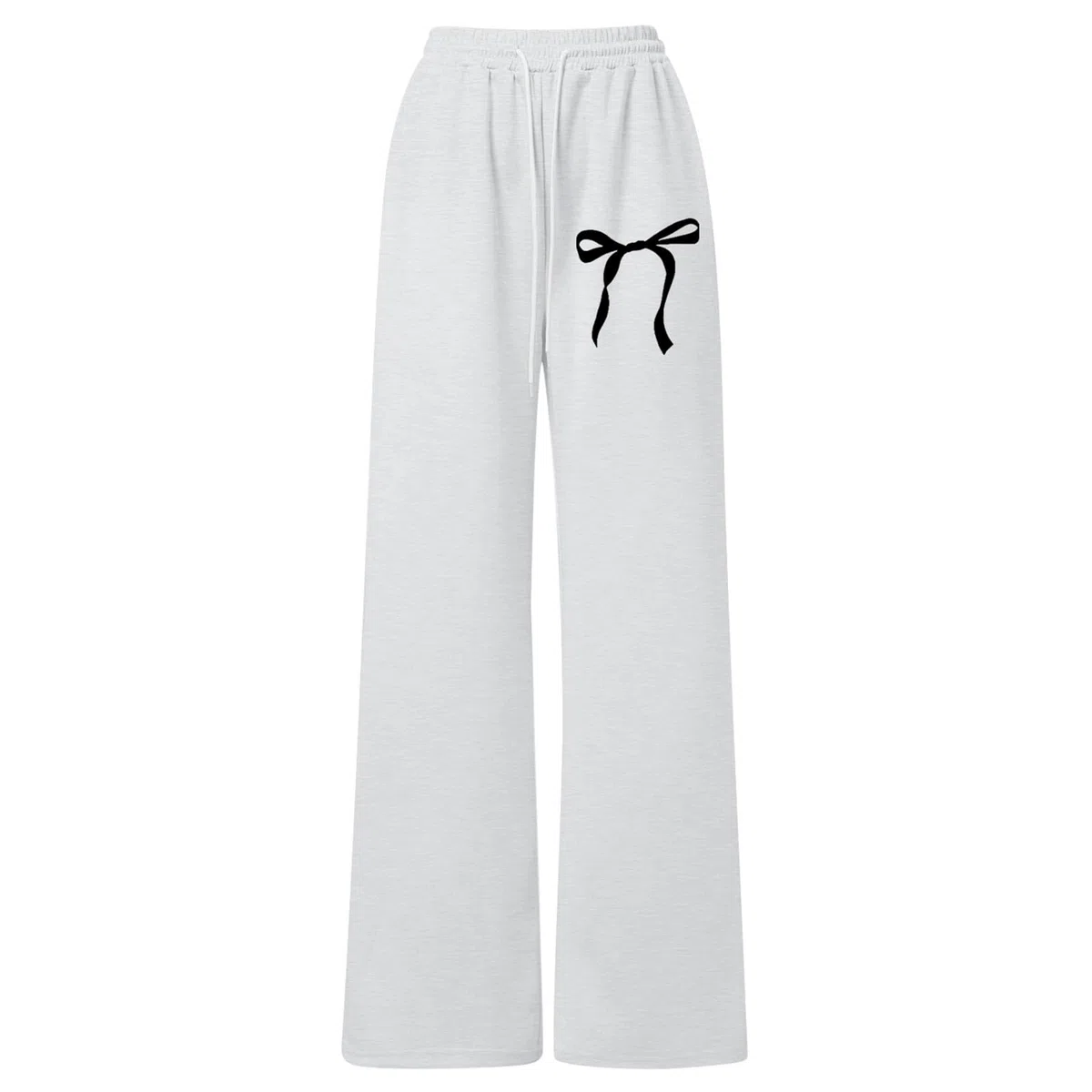 Pantaloni da Jogging con Fiocco per Ragazze Pantaloni Sportivi Leggeri con Gamba Dritta Tasche Ginnastica Pantaloni Ragazze Gamba Larga Elastico A Vita Alta
