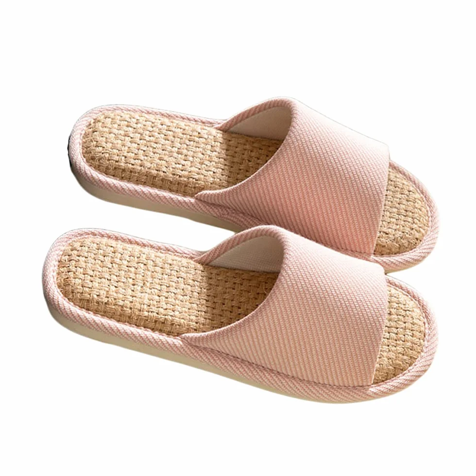 AioTio Slipper di lino Pantofole da Interno Traspirante e confortevole Scarpe da Casa