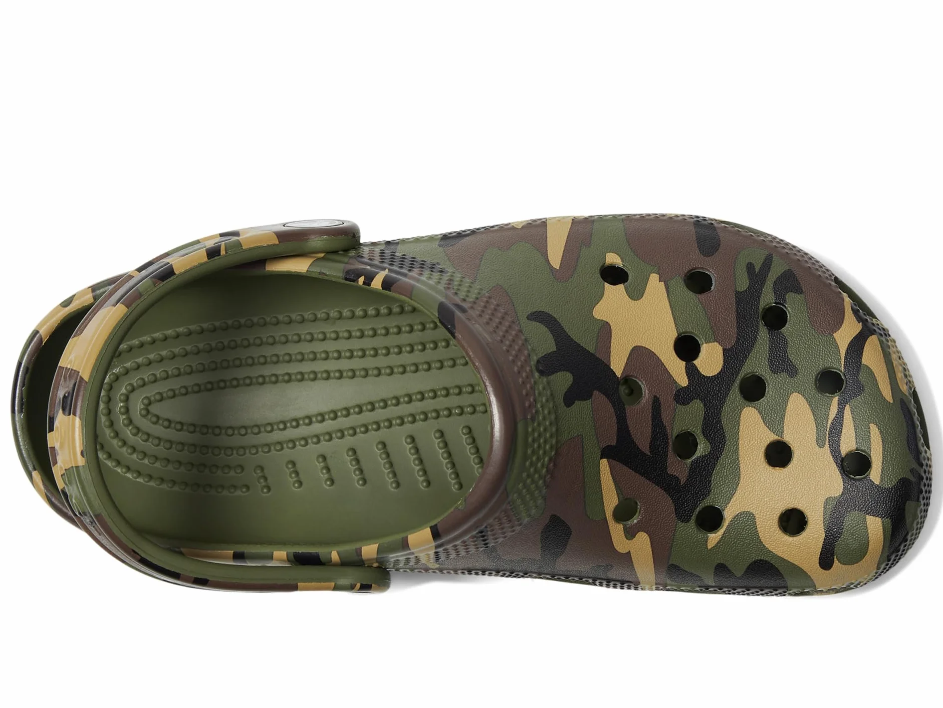Crocs Zoccolo Classico Mimetico Unisex per Bambini, Verde Militare Multicolore, 37/38 EU