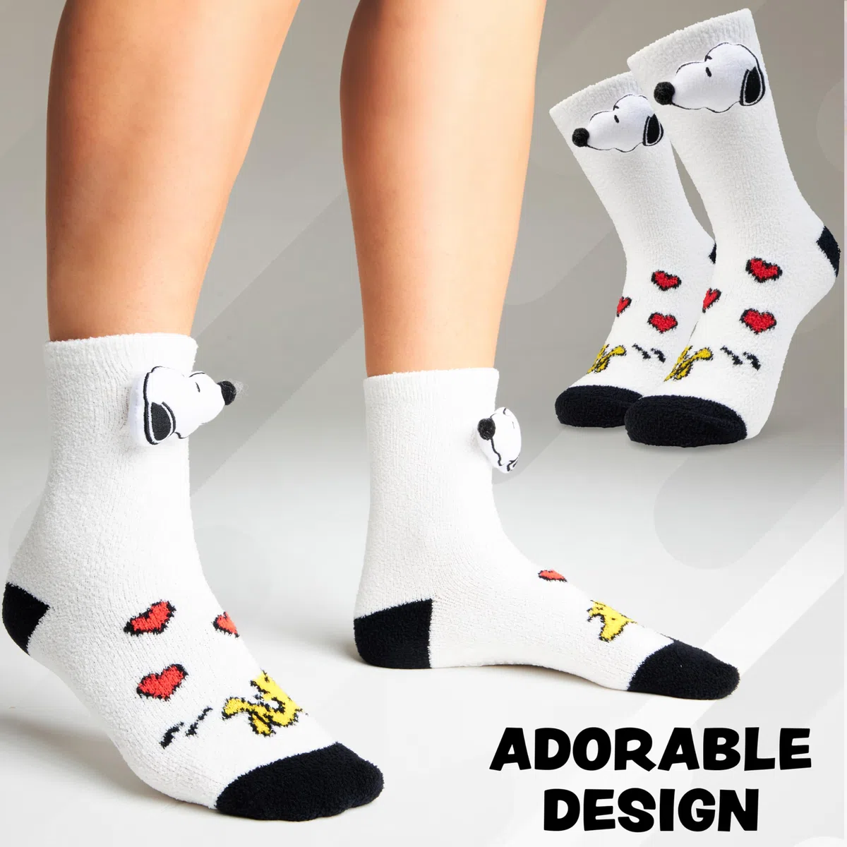 Peanuts Snoopy Soffice Calze Pantofola Donna, Calzini Antiscivolo - Regalo Donna