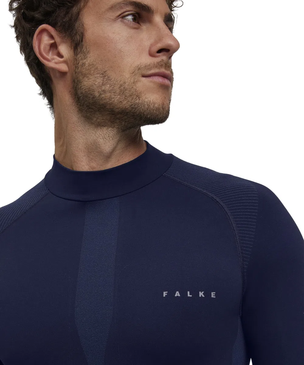 FALKE Uomo Warm Turtleneck Maglia Sportiva Tecnica Manica Lunga per Temperature da miti a Fredde Caldo Intimo Tecnico Traspiranti Asciugatura Rapida sostenibili Filo Funzionale 1 Pezzo