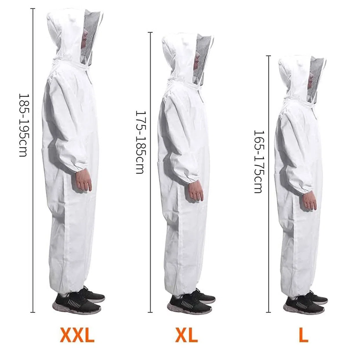 Tuta da apicoltura, giacca da apicoltura, da donna, colore bianco, per apicoltori professionali e principianti (L)