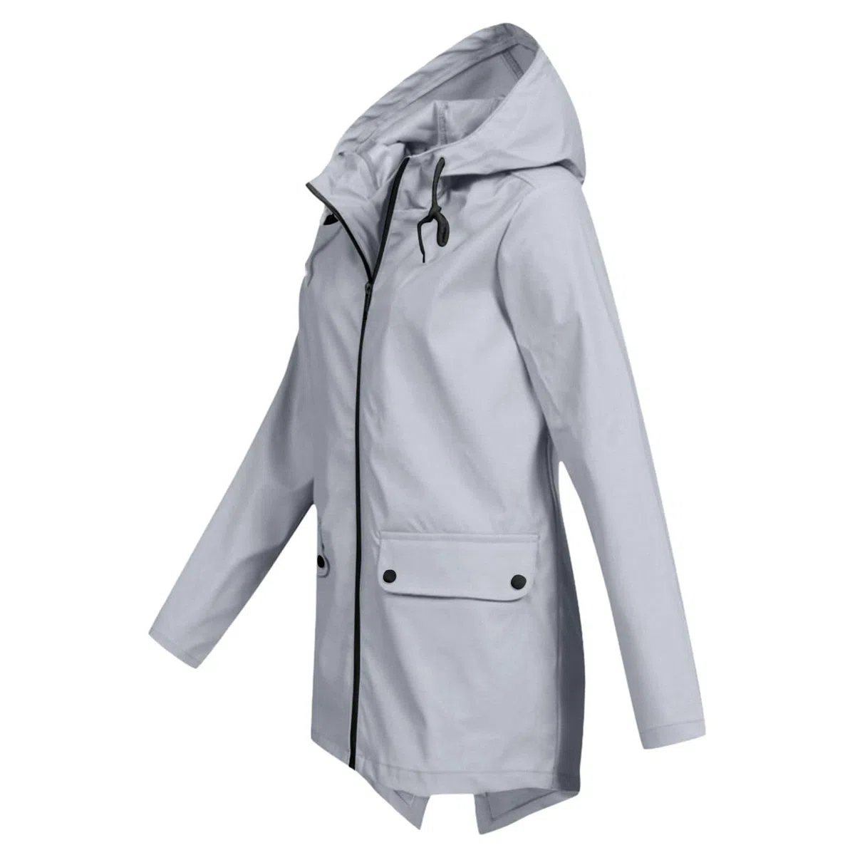 Giacca a vento da donna, impermeabile, foderata con cappuccio, impermeabile, traspirante, 3 in 1, parka antipioggia baggy, comoda giacca a vento