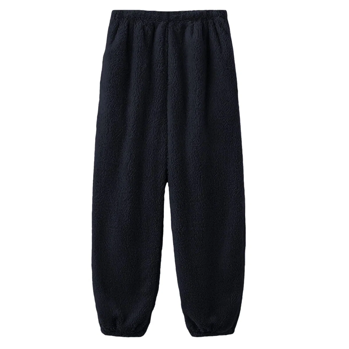 Da Donna A Maniche Lunghe con Pullover, Autunno E Inverno, in Morbido Pile Doppio, Rilievo Comodo Abbigliamento Casa per Le Notti Fredde Pigiami Famiglia Coordinati (Black, S) Pigiama