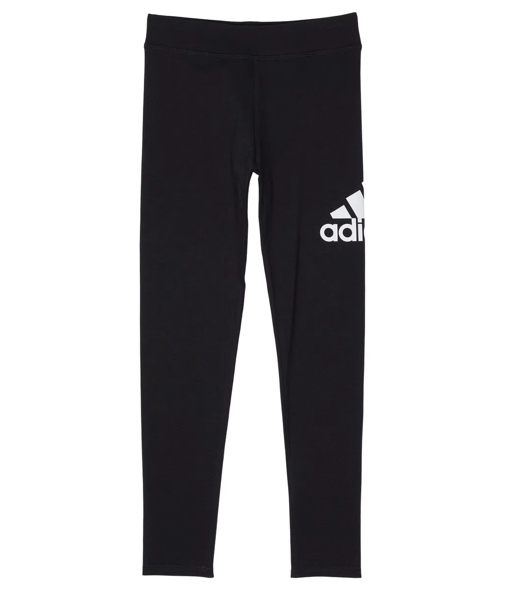 adidas Girls' Big Sportswear Logo Graphic Tight, Black, M (10/12)