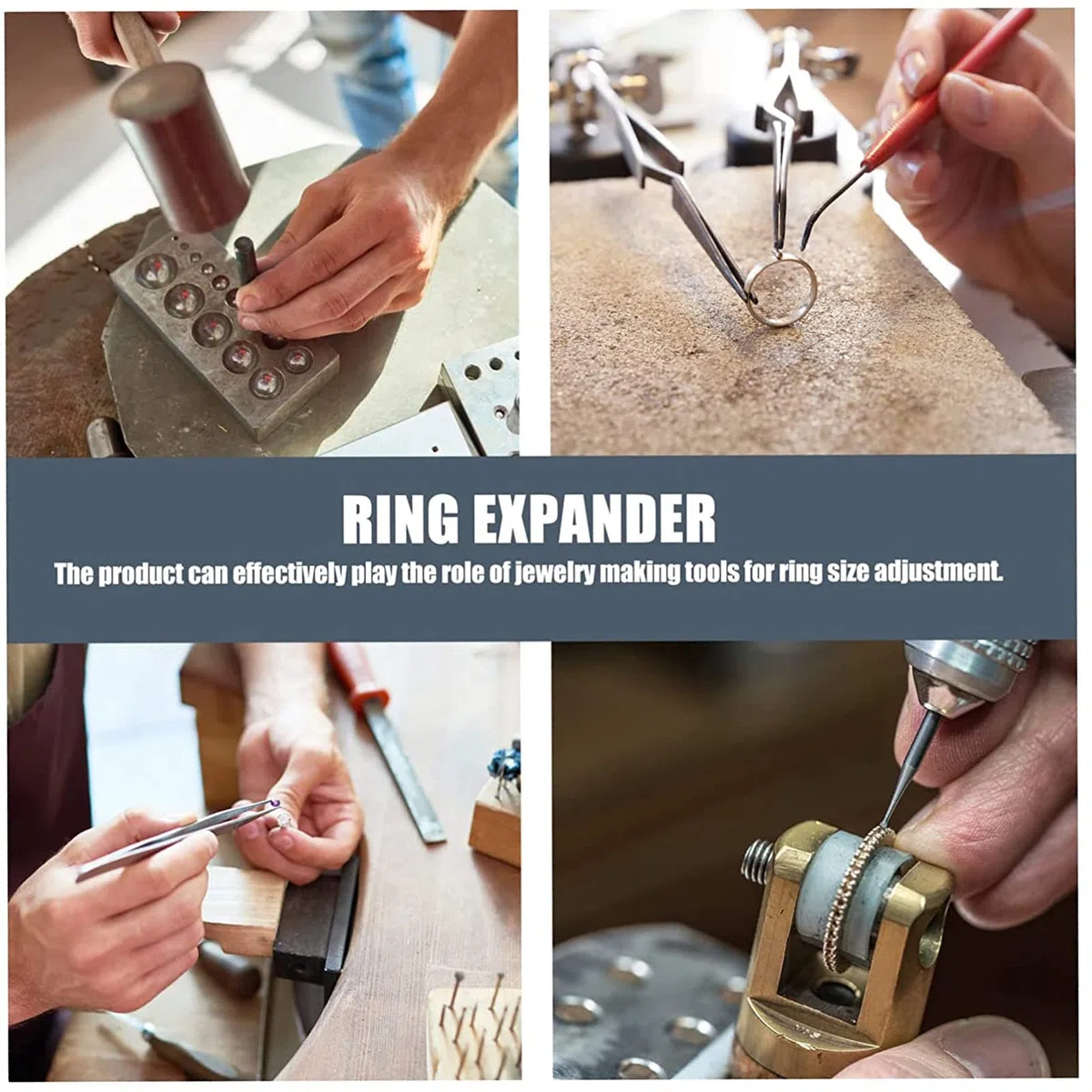 Strumento di regolazione della dimensione dell'ingranatore e riduttore della barella dell'anello, macchina per la creazione di gioielli per la formatura e la riparazione, misura regolabile della