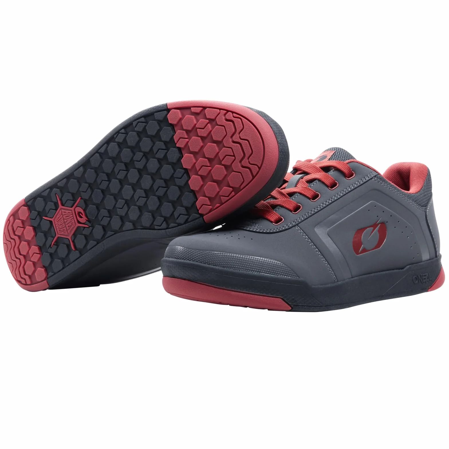 O'Neal - Pinned Flat Pedal Shoe, Scarpe Pinned Flat V.22 per Adulti/Unisex, Nero/Grigio, 40 Unisex - Adulto