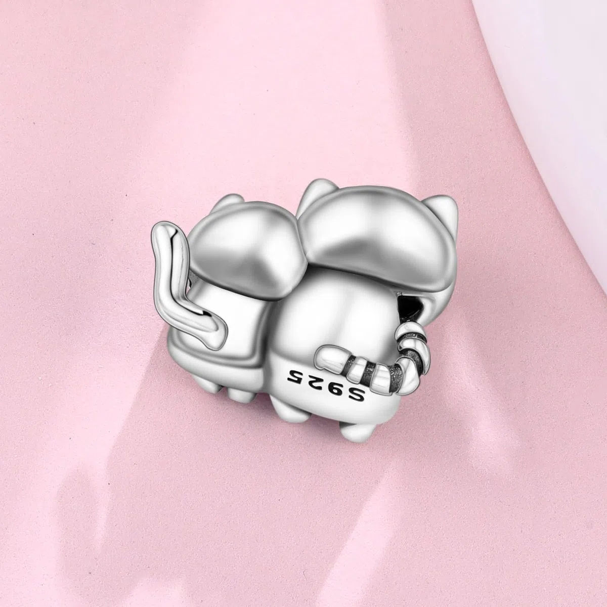 Charms Animali in Argento 925 – Panda, Cane, Gatto, Elefante, Farfalla, Libellula | Ciondoli Compatibili con Pando per Bracciali e Collane | Confezione: Sacchettino in Velluto + Panno Pulizia
