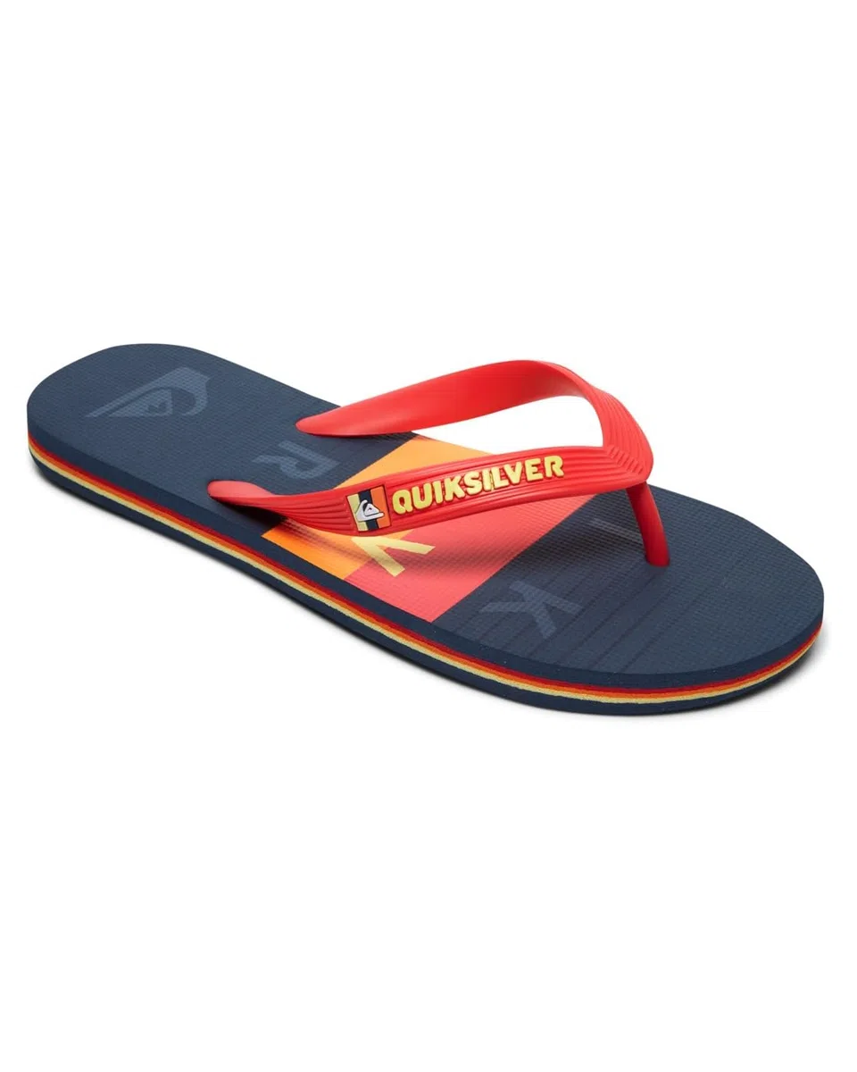Quiksilver Molokai Word Block Youth, Scarpe da Spiaggia e Piscina Bambini e ragazzi, Multicolore Black Red Blue Xkrb, 36 EU