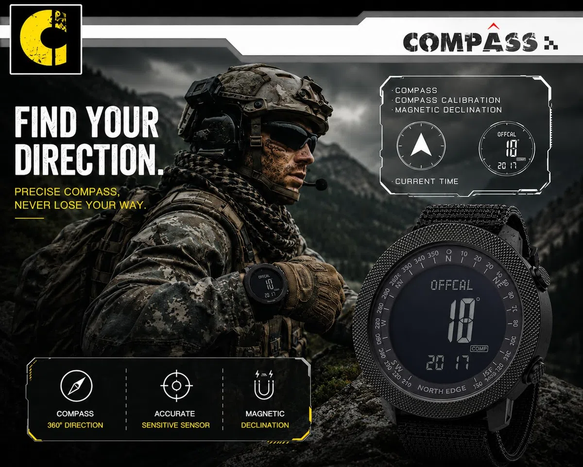 NORTH EDGE APACHE & APACHE-46 Orologi Digitali Uomo | Serie APACHE e APACHE-46