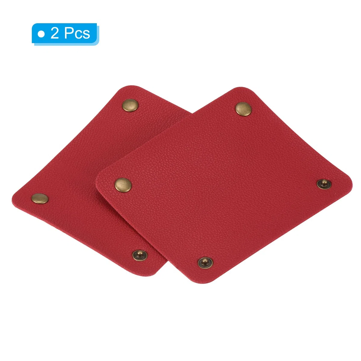 PATIKIL Bagaglio Maniglia Involucro, 2pz PU Borsa Presa Copertura Protezione Identificatore con Chiusura per Valigia Shopping Borsa, Rosso