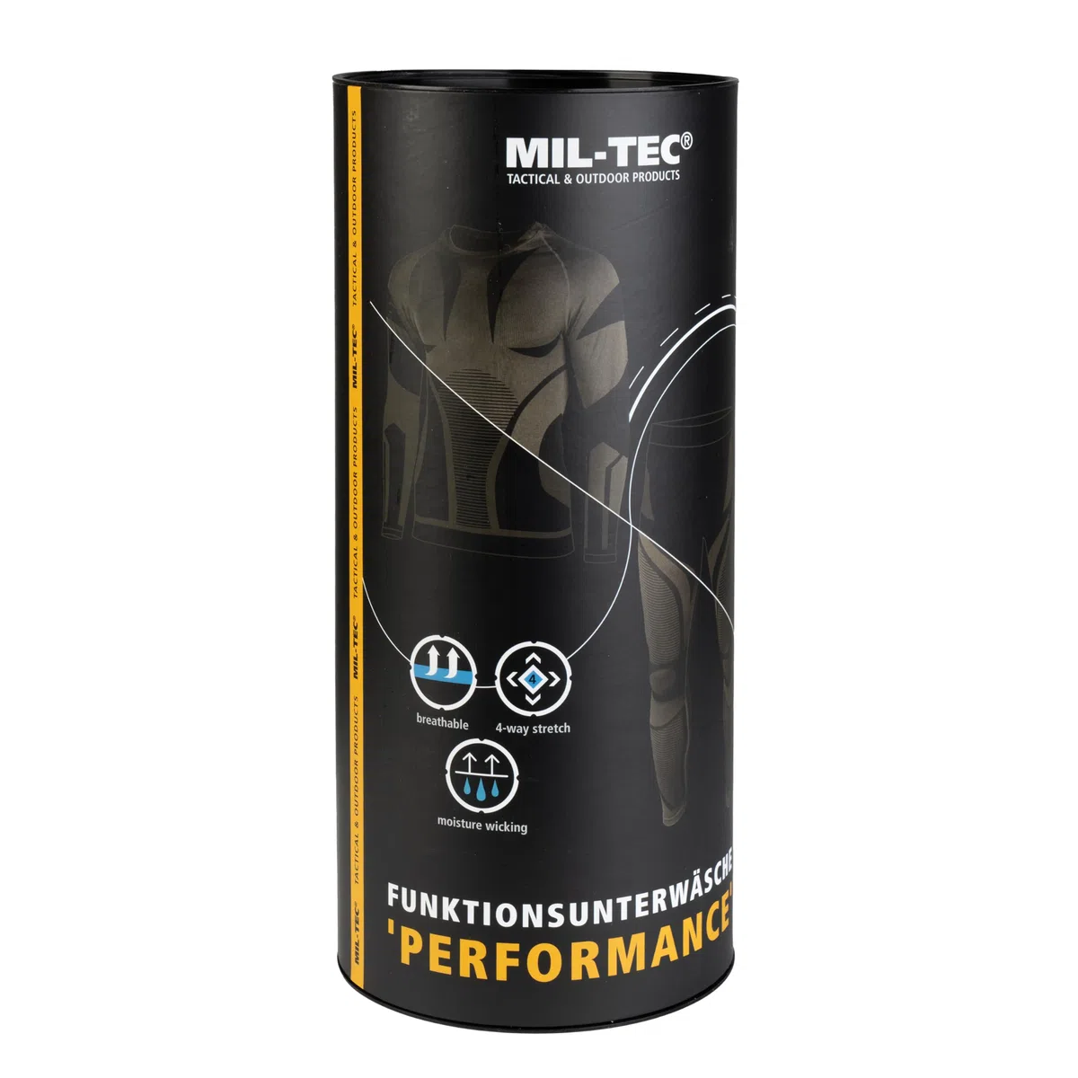 Mil-Tec Biancheria Intima Funzionale da Uomo • Set Biancheria Intima Termica Traspirante e Calda • Biancheria Intima Sportiva Elastica o Biancheria Intima da Sci