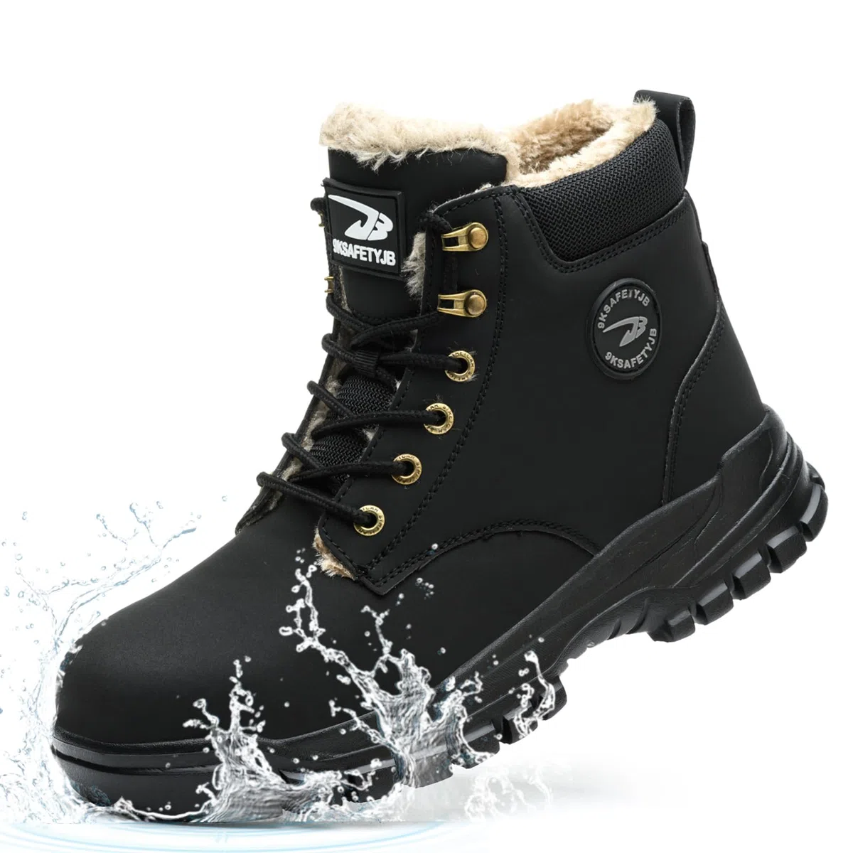 Scarpe Antinfortunistiche Invernali Uomo Donna Impermeabili Scarpe da Lavoro con Imbottitura Calda Stivali di Sicurezza Antiscivolo