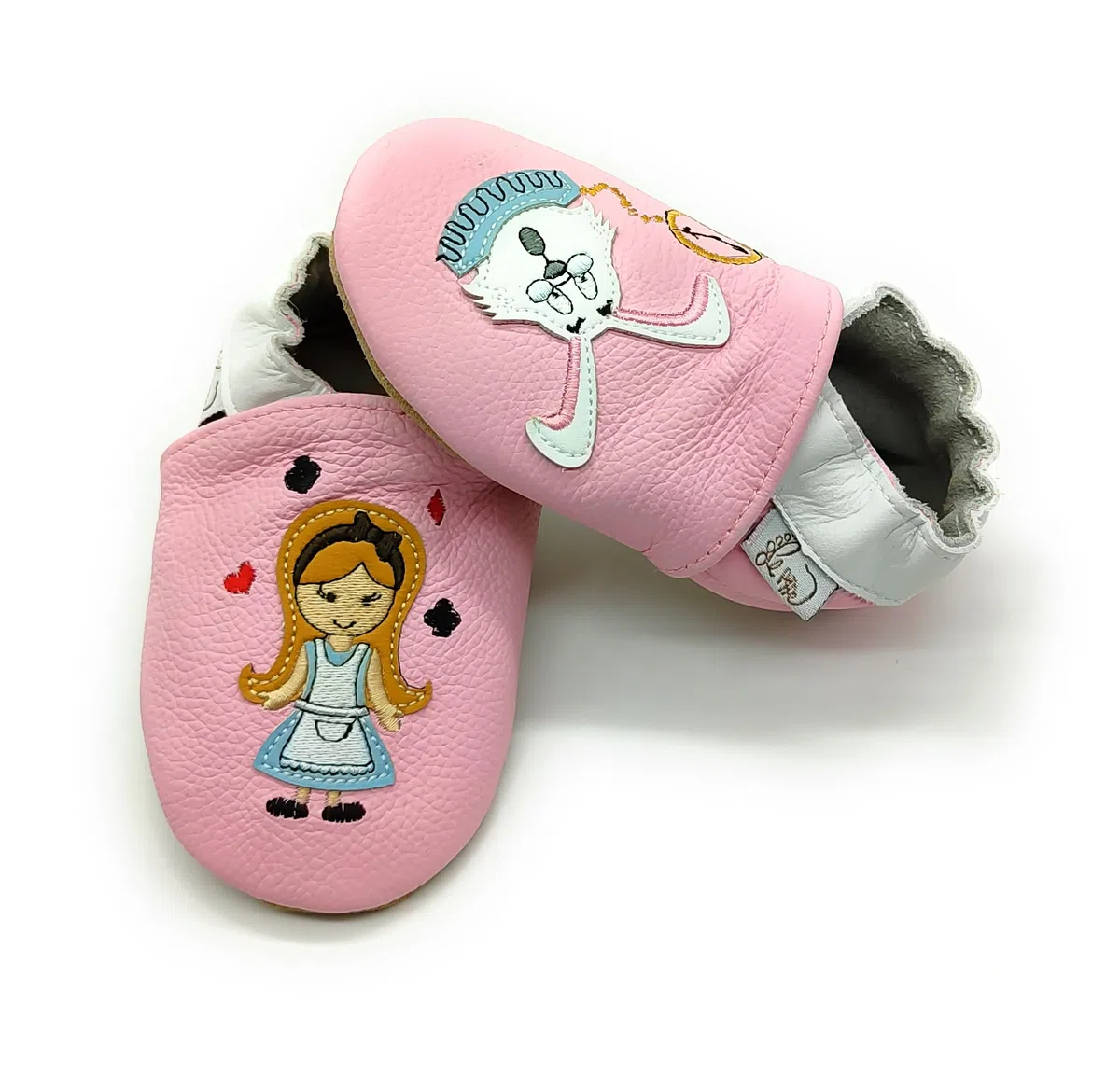 Scarpine in Pelle Prima infanzia - Pantofole Babucce - Neonato - Nido - Materne Danza - Primi Passi fino al 32/33! Verie Fantasie