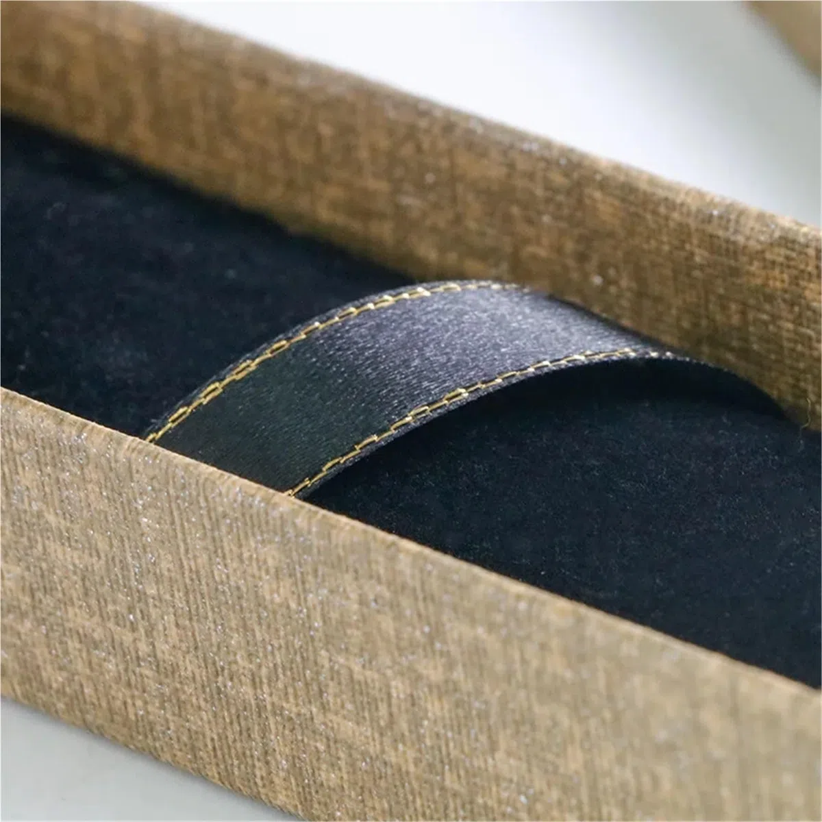 Rettangolo Lungo da 30 Pezzi for Penna, Collana, Portagioie, Scatola di Carta Dura, Scatola di Carta con Fiocco, Scatola di Imballaggio Carina, Regalo di Fidanzamento(Khaki)