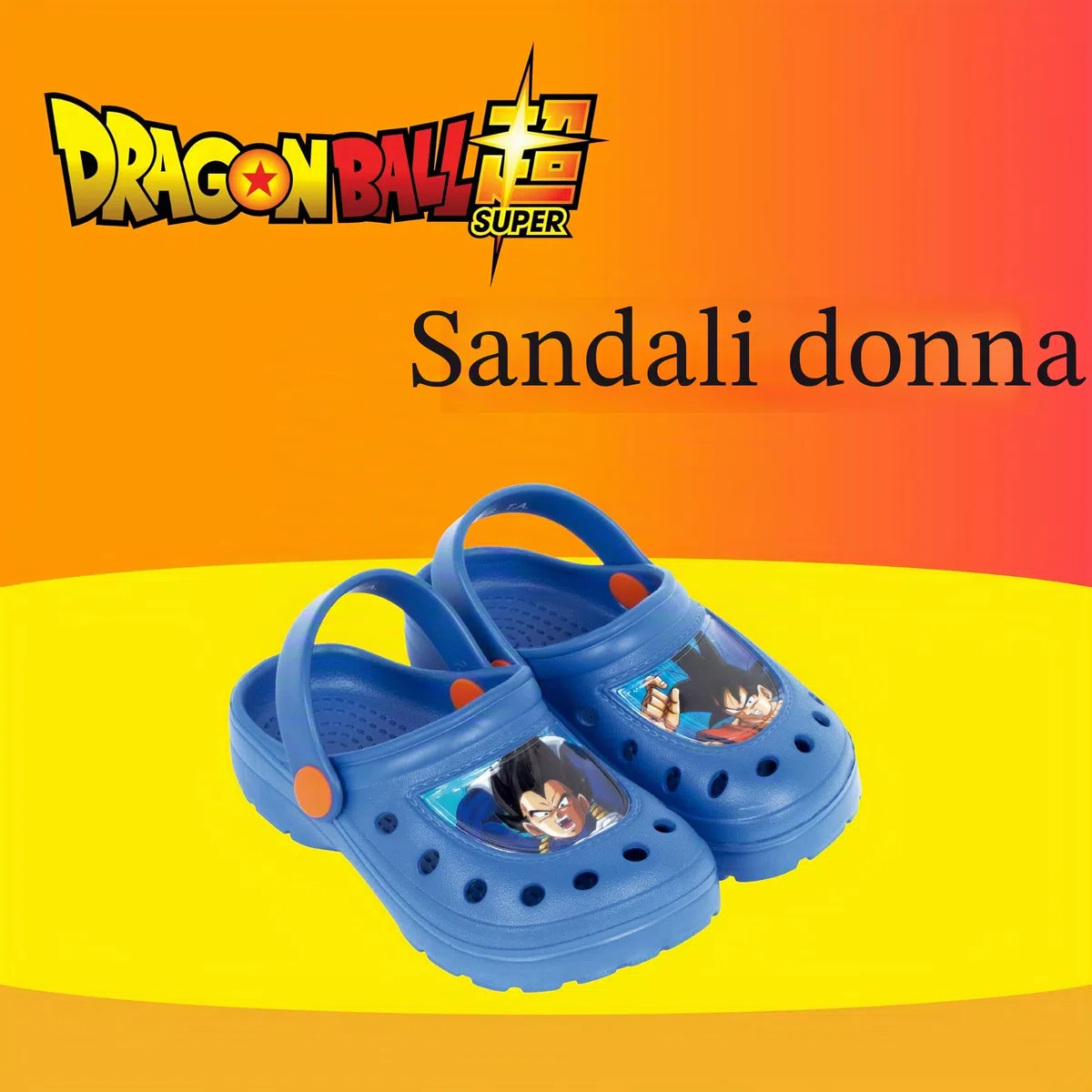 Dragon Ball Z Zoccoli Ragazzi, Design Sandali Goku e Super Saiyan, Taglie EU 22 a 33