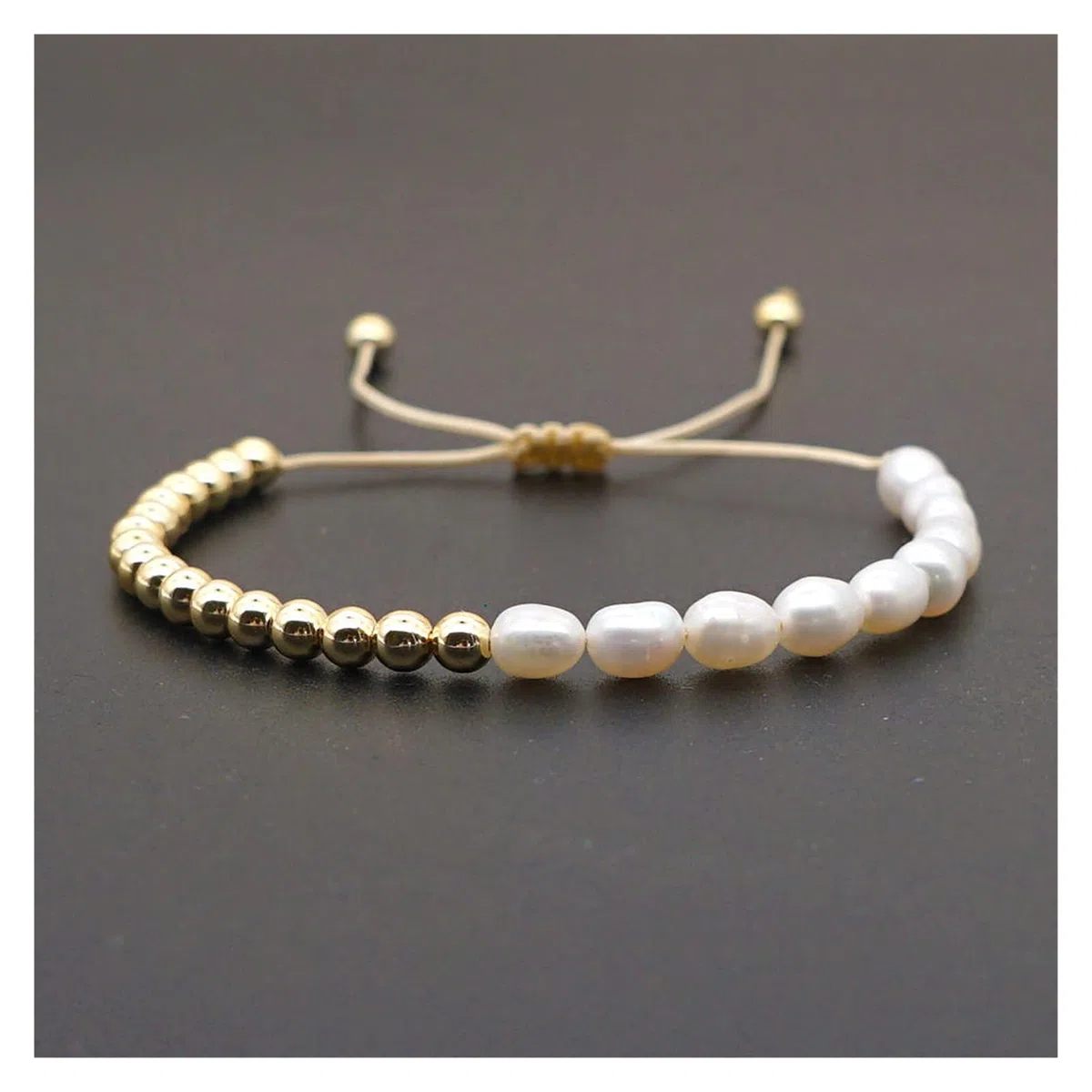 HLTYGWX Braccialetti per Donna Perla Braccialetto Estivo Placcato Spiaggia per Donna Gioielli Bohémien Braccialetti di Perline Regalo di San Cina