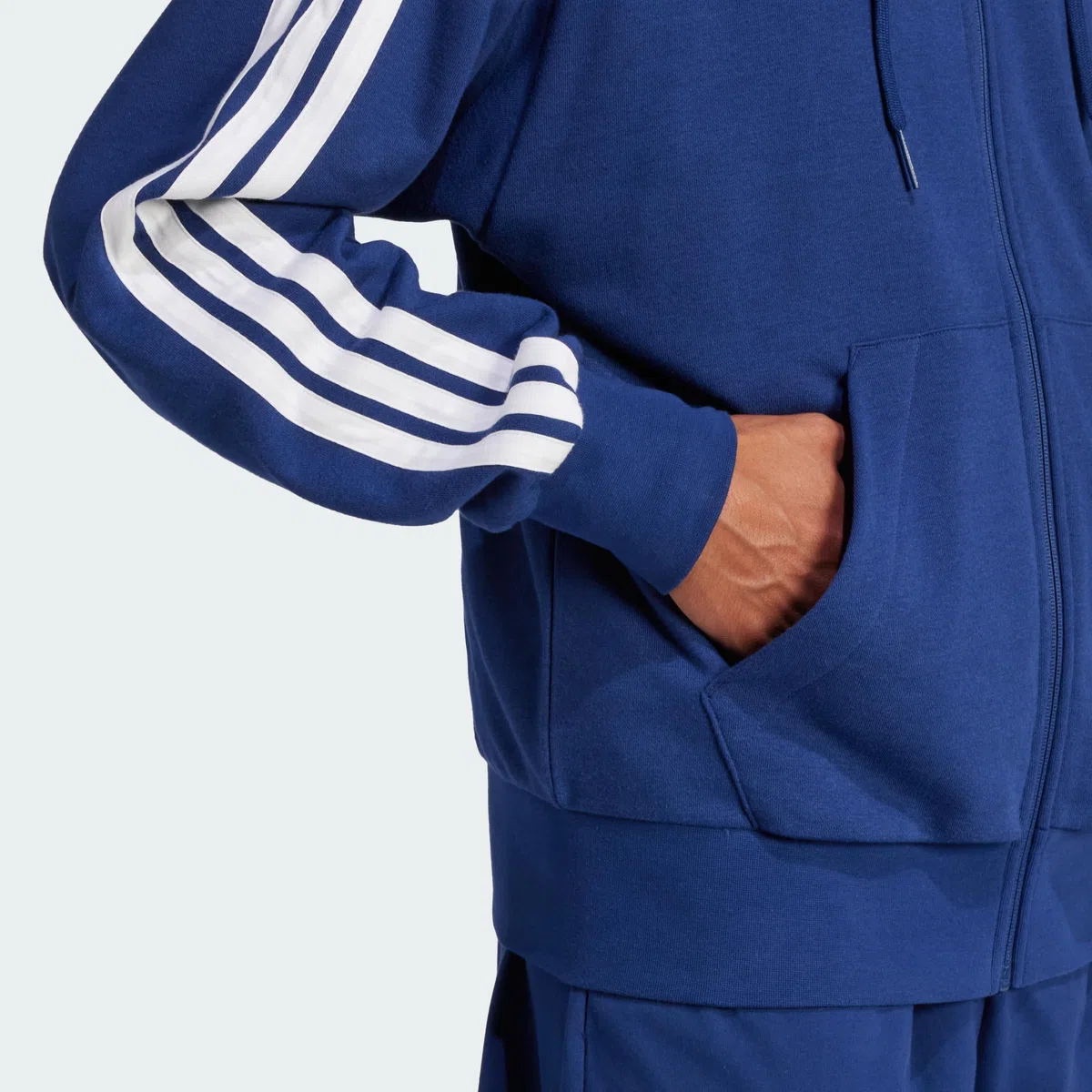 adidas Uomo Essential Three Stripes French Terry Fullzip Hoodie