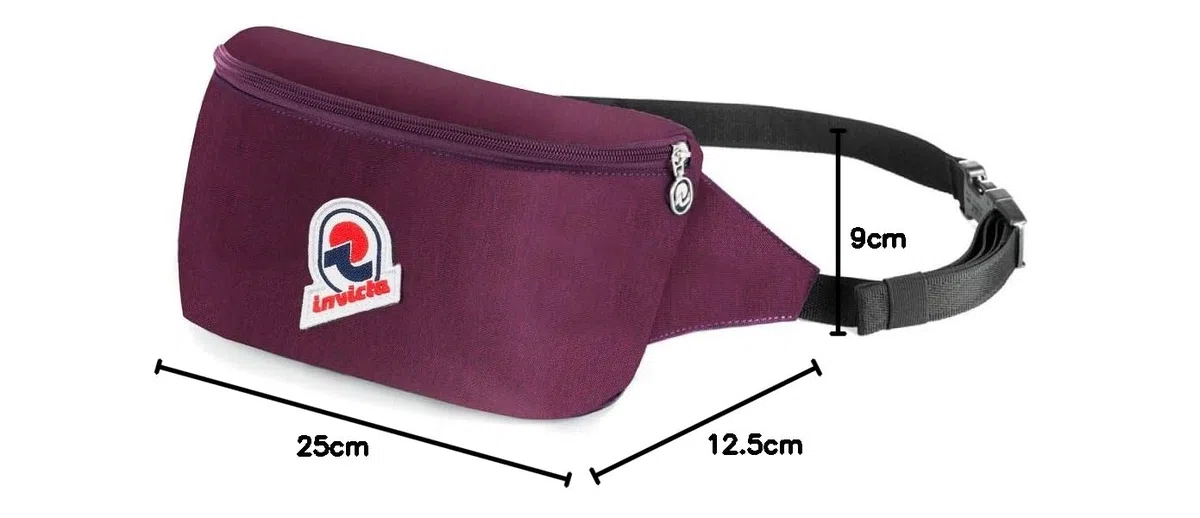 Invicta Marsupio 25 Solid, 25 cm, 2 Lt, Viola, Per ragazzi, Ragazze e adulti, Sport, Tempo libero, Viaggi