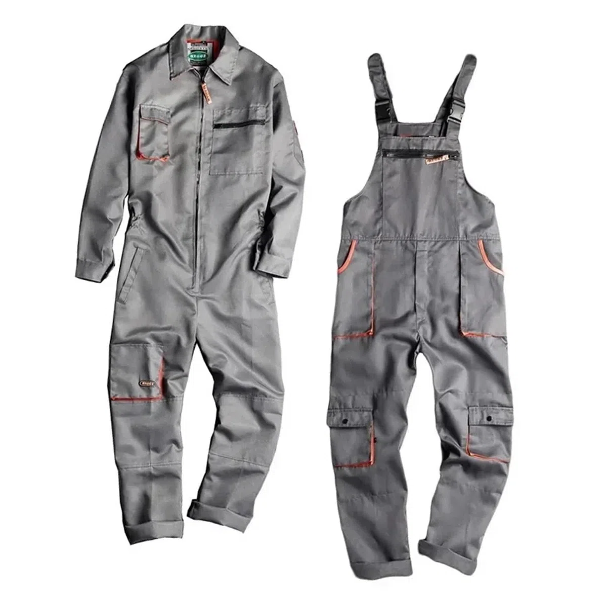 Tuta da Lavoro Uomo Tuta da lavoro Uomo Donna saldatura Officina di riparazione auto Vestiti meccanico Salopette Carpenteria(Bib pants,4XL)