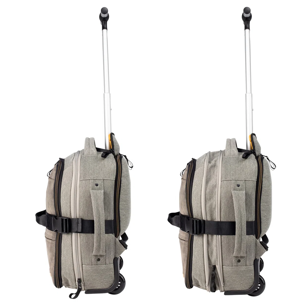 Cabin Max Borsa da Viaggio Espandibile Evos, 40x30x15 > 40x30x20 cm, Zaino/Trolley Sottosella da Trasporto, Grigio, Trolley, Bagaglio a mano
