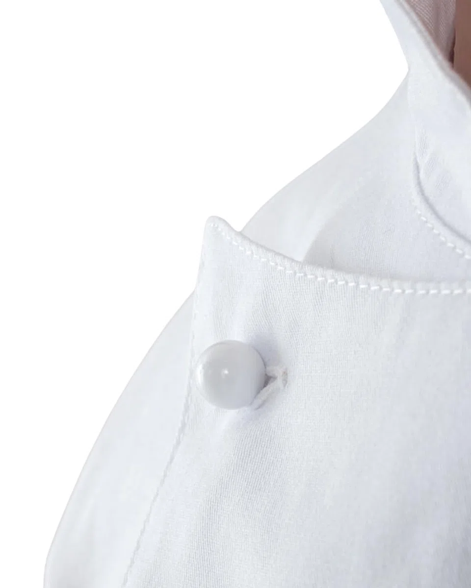 Siry Work Giacca Tommaso Uomo per Chef, Cuoco, in Cotone Elasticizzato, doppio petto, manica corta con taschino portapenne sulla manica