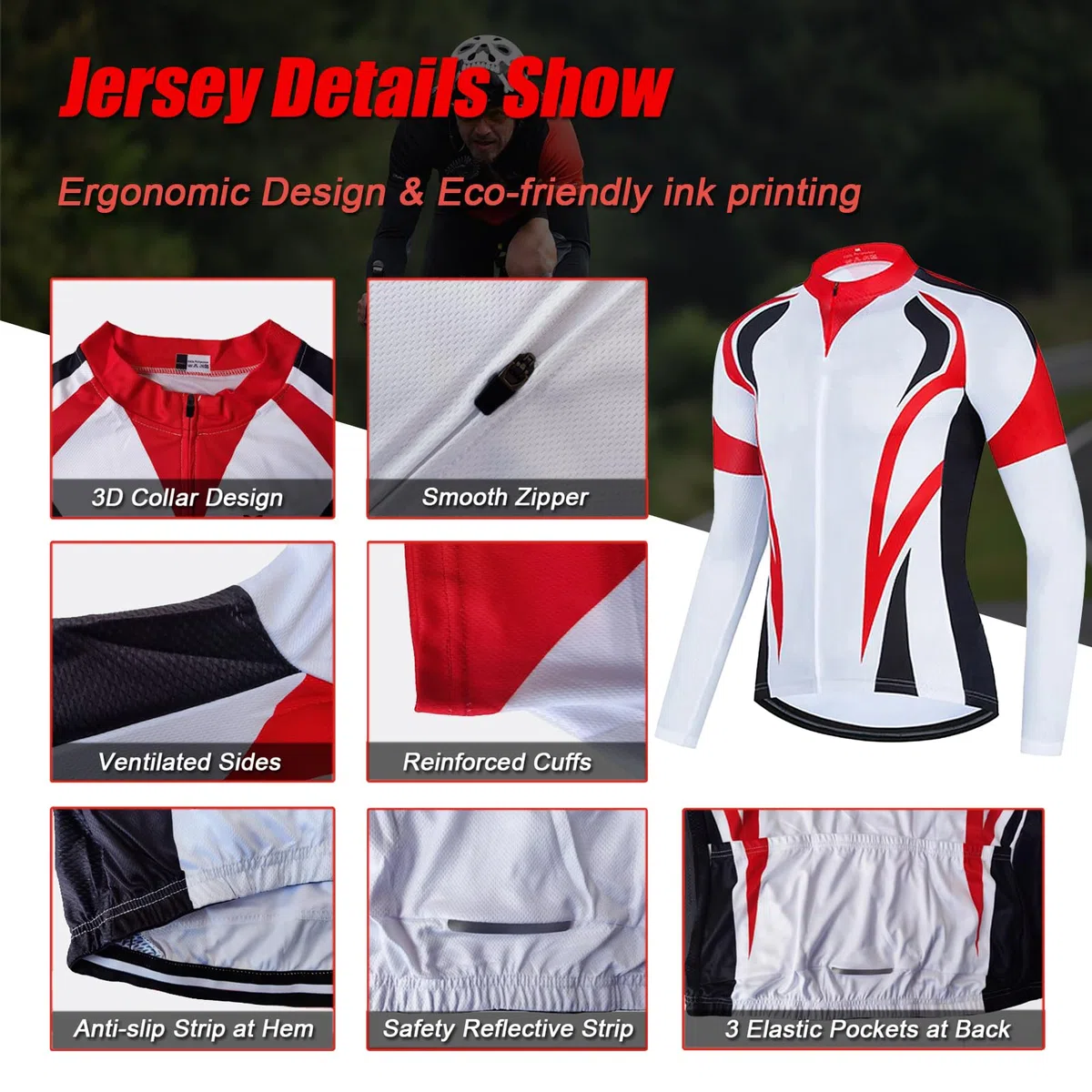 Abbigliamento Ciclismo Donna Completo Bici MTB,Maglia Ciclista Maglietta Ciclo Maniche Lunghe Giacca Manica Lunga e Salopette Pantaloni con 19D Gel Imbottiti,Tuta da Bicicletta Asciugatura Rapida