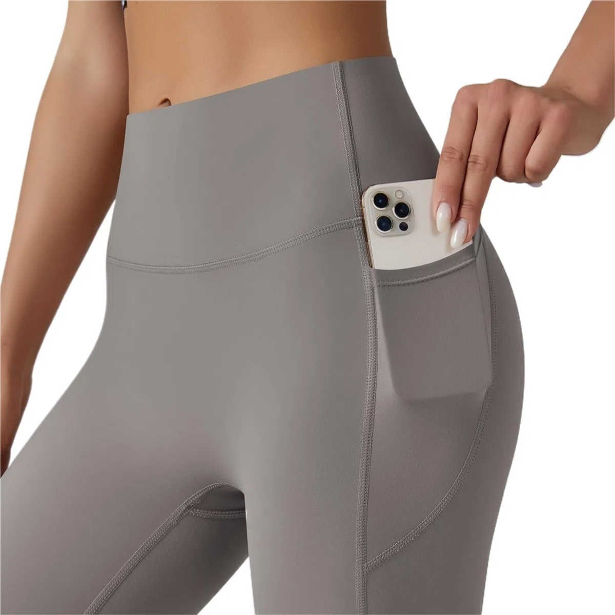 Leggings da donna con tasche Pantaloni da yoga Leggings da palestra Sport Donna Fitness a vita alta Leggings femminili Controllo della pancia Corsa Allenamento