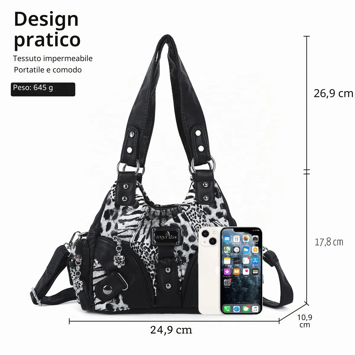 Angel Kiss - 160922, Borsa Hobo Donna