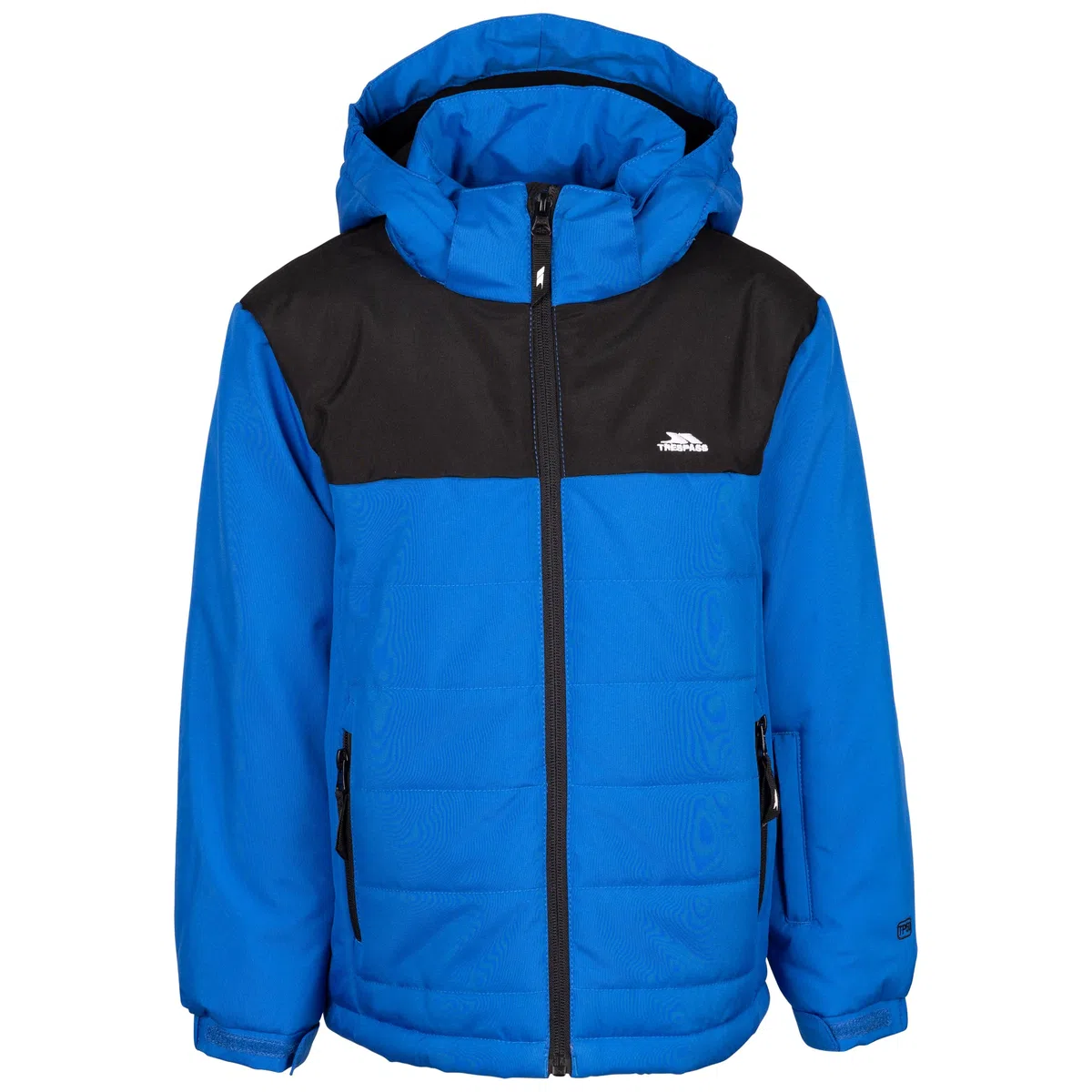 Trespass Giacca per bambini Halston - Unisex, impermeabile, imbottita, pannelli trapuntati, cappuccio staccabile, cerniera a contrasto, tasche con cerniera, neve interna, orlo e polsini regolabili