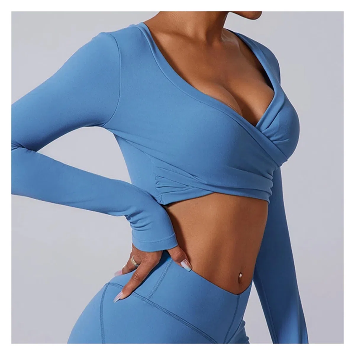 Reggiseno Sportivo da Donna Maglietta Sportiva a Maniche Lunghe da Donna, Top Corto Palestra, Magliette Allenamento Femminili, Abbigliamento Yoga ad Asciugatura Rapida