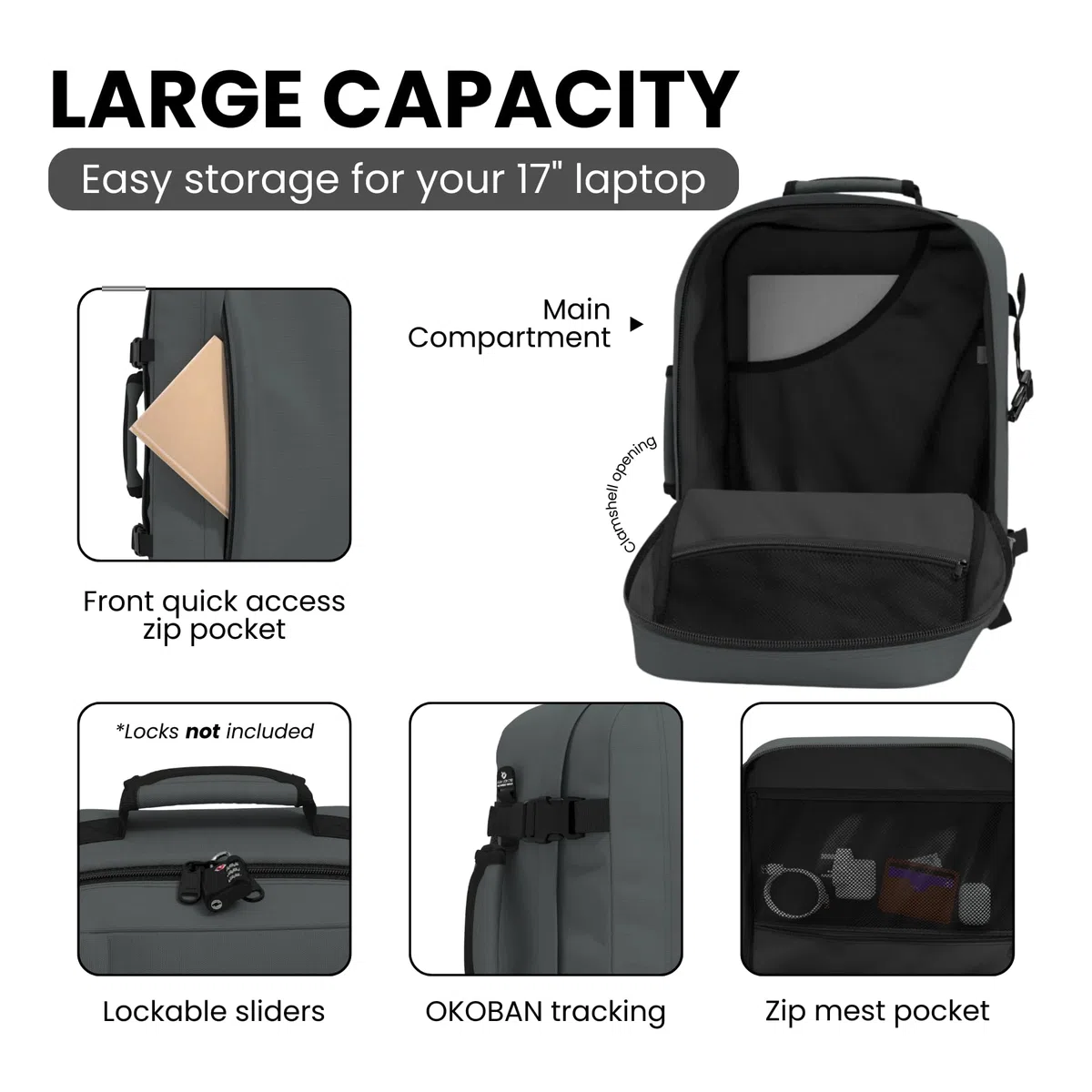 CABINZERO Classic Backpack 44l Zaino ADULTI UNISEX