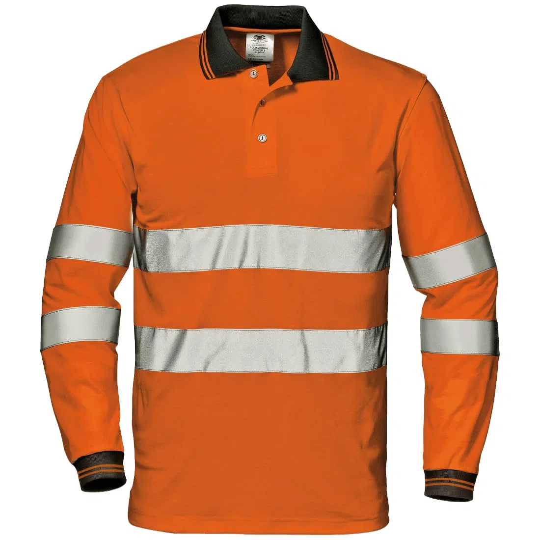 Sir Safety Polo Max Confort MC3815 – Polo Alta visibilità EN ISO 20471 per Abbigliamento da Lavoro Arancio HV L