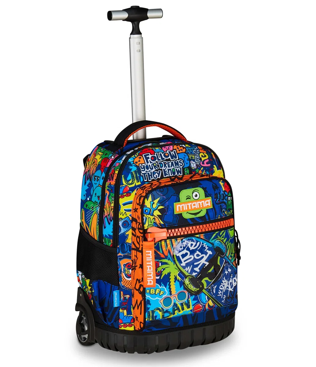 Mitama Trolley Run Extra SKATE DREAM, 33 Lt, Multicolore, Doppio Scomparto, Tasche multifunzione, Bambini e ragazzi, Scuola elementare e media, Tempo libero e viaggi