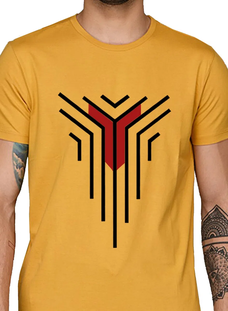 ADRO T-shirt da uomo in cotone con stampa grafica