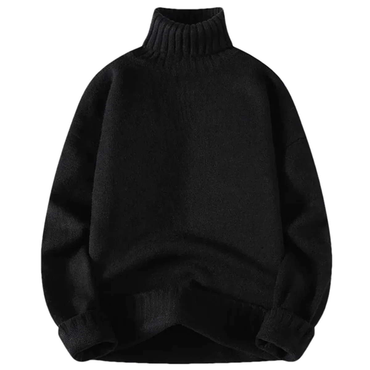 Maglione da uomo a collo alto casual tinta unita maglione lavorato a maglia autunno e inverno maglione caldo e morbido per gli uomini