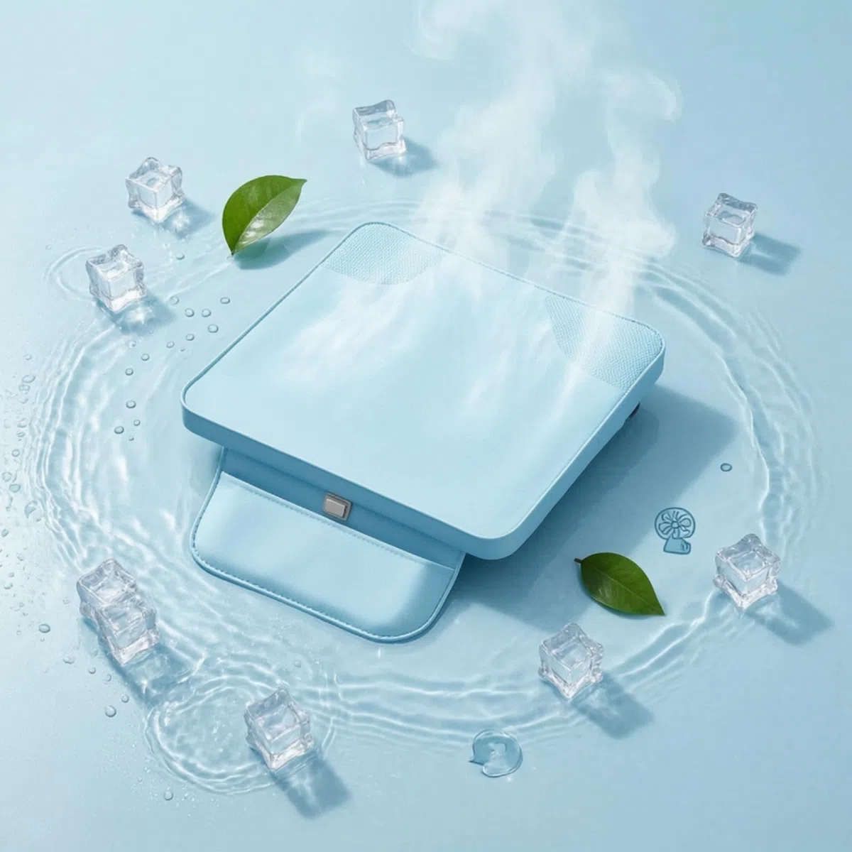 Gralara Cuscino Rinfrescante con Tasca Sottile Cuscino Traspirante Tappetino Rinfrescante per Viaggiatori, Auto