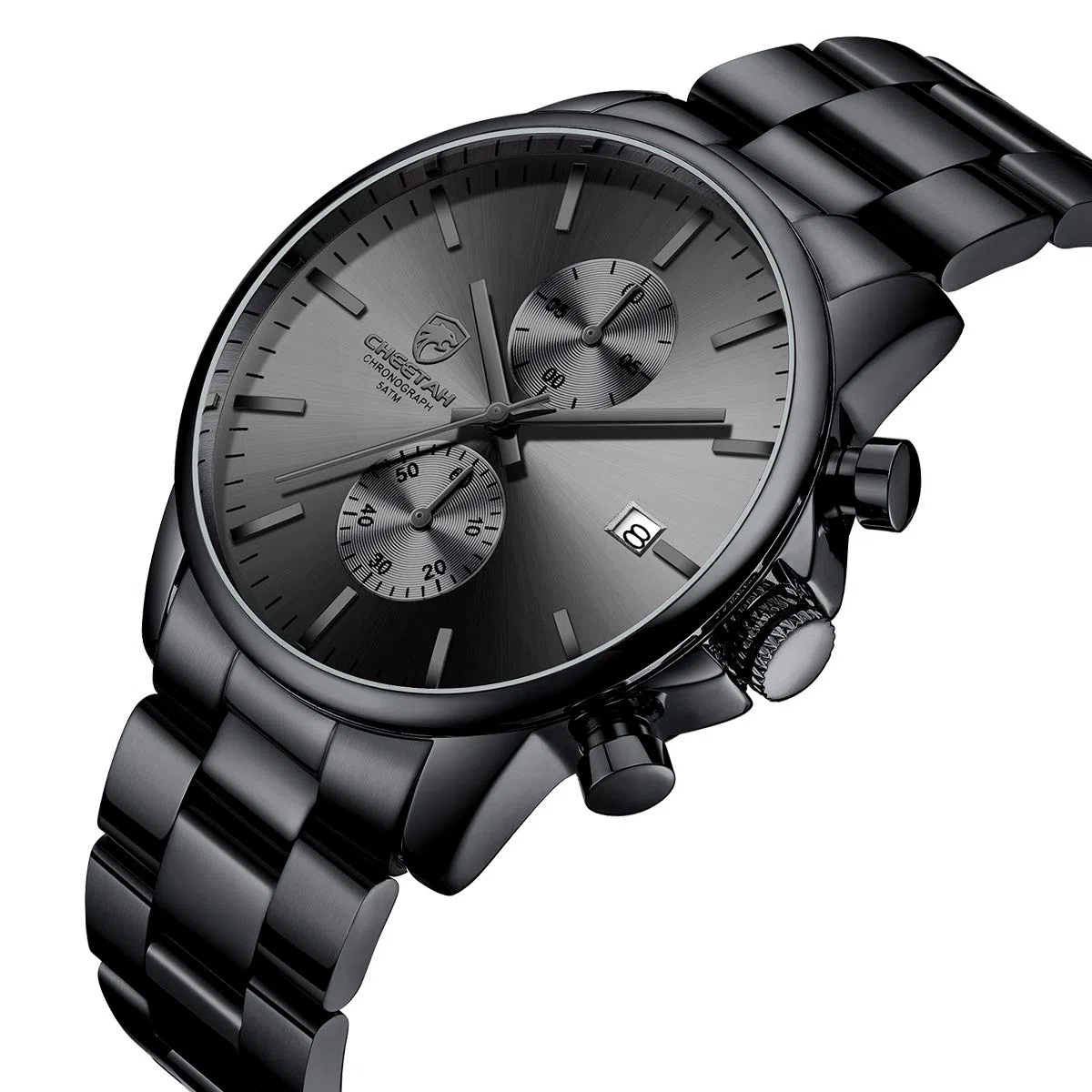 Affute Orologi da uomo in acciaio inox e metallo, stile casual, impermeabile, cronografo al quarzo, data automatica, lancette colorate…