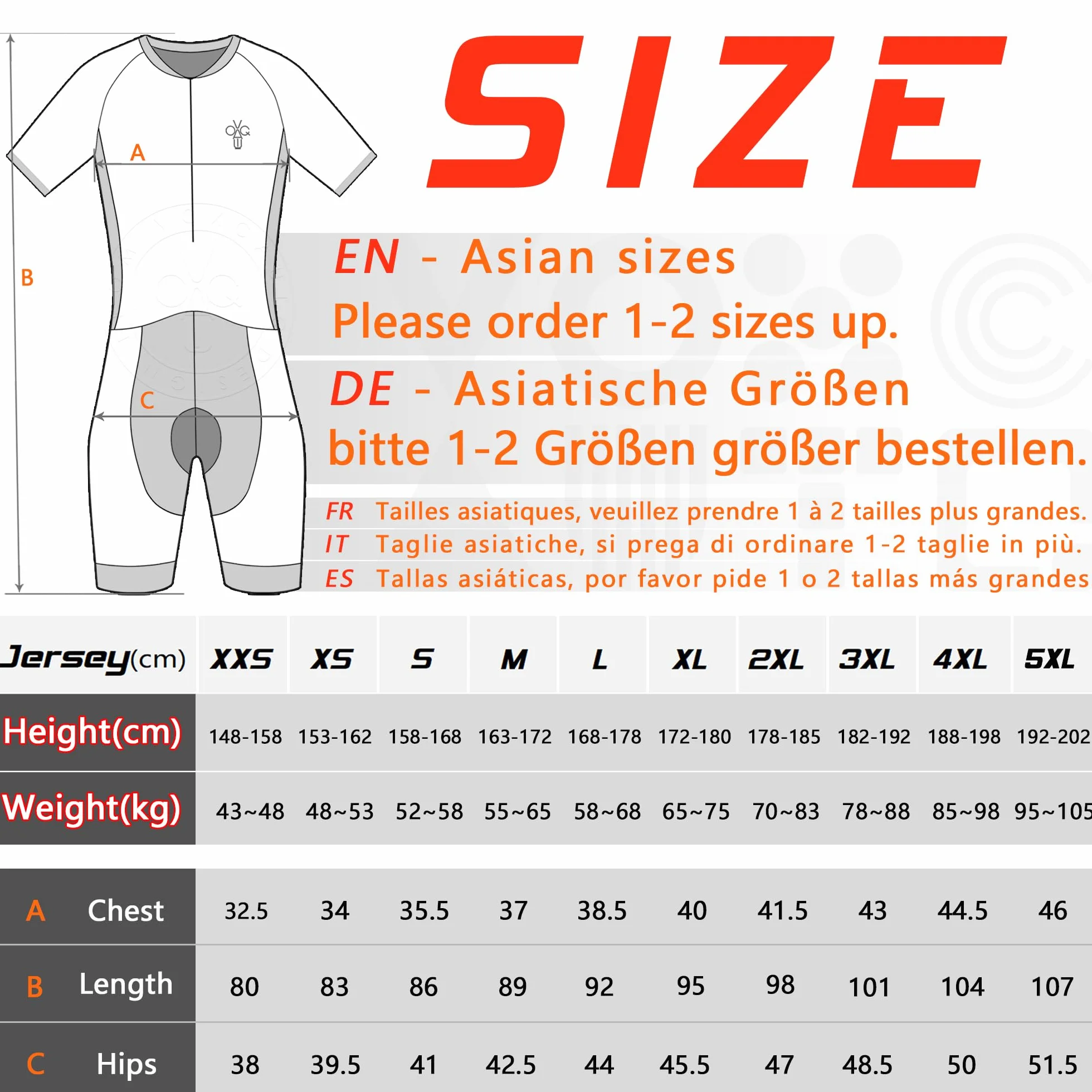 Tuta da ciclismo da uomo, con imbottitura in gel, 2XS-6XL, per mountain bike, triathlon, ad asciugatura rapida, per ciclismo, allenamento, bici da strada, abbigliamento da ciclismo
