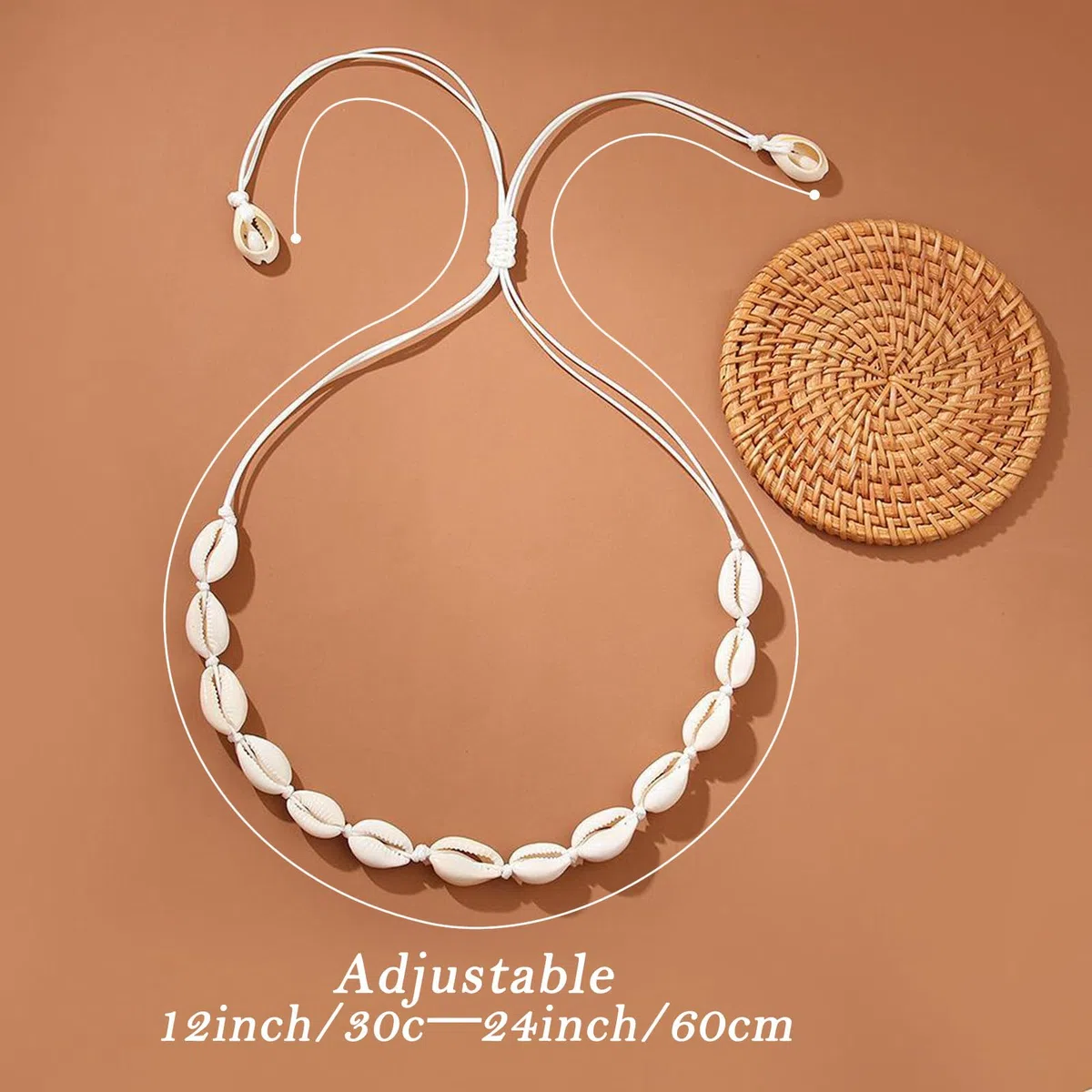 2 Pcs Bracciale Conchiglia, Regolabile Collana Conchiglie, Cavigliera Conchiglie, Accessori Mare Donna, Collana Estate, Stile Spiaggia Hawaiana, Per Uomo Donna