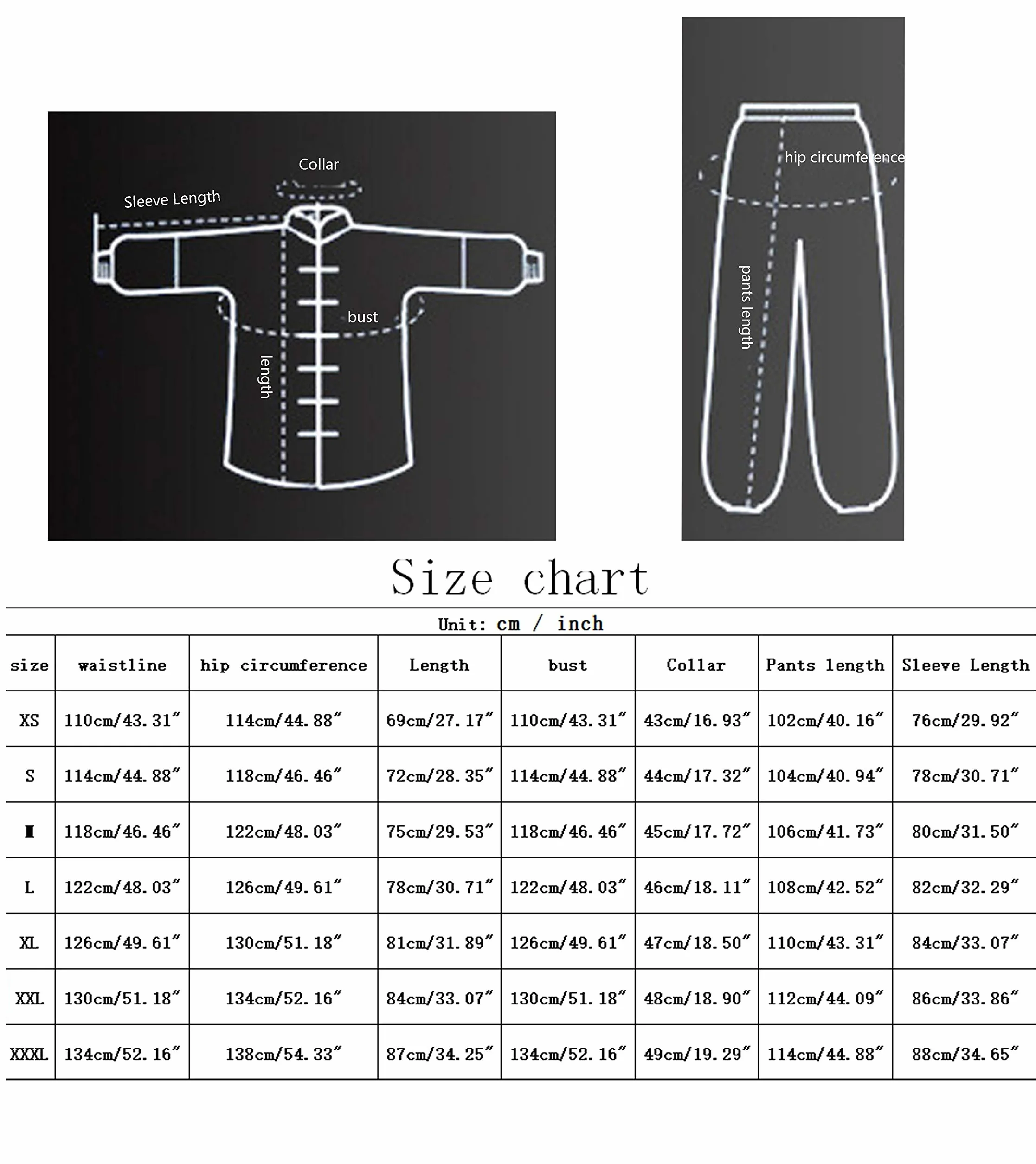 FUYUFU Cotone e Lino Tai Chi Abbigliamento Uniforme Kung Fu Unisex Abbigliamento per Arti Marziali (Un Set) (Nero/Maniche Lunghe, XXXL)
