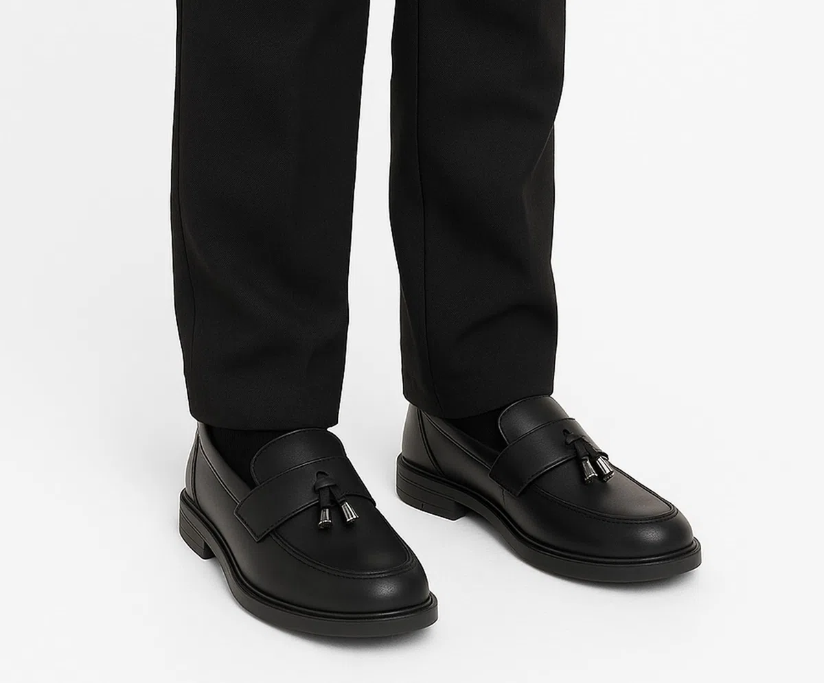 SIRRI Mocassini con Nappe Slip-on Ragazzi, in Vernice e Tessuto Opaco, Eleganti e Formali