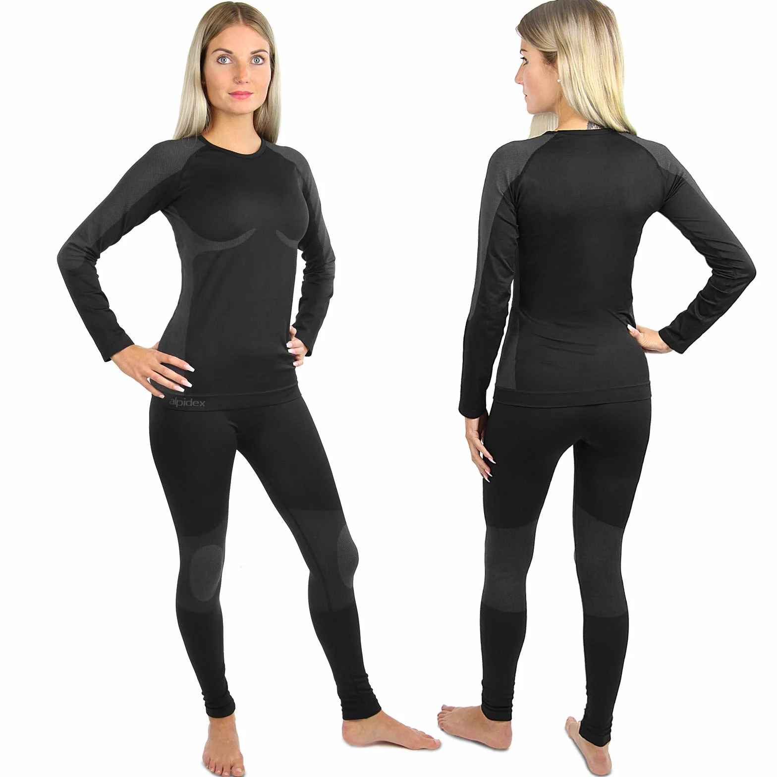 ALPIDEX Biancheria Intima Termica Donna Funzionale Rapida per Sci Traspirante riscaldante Autunno Inverno