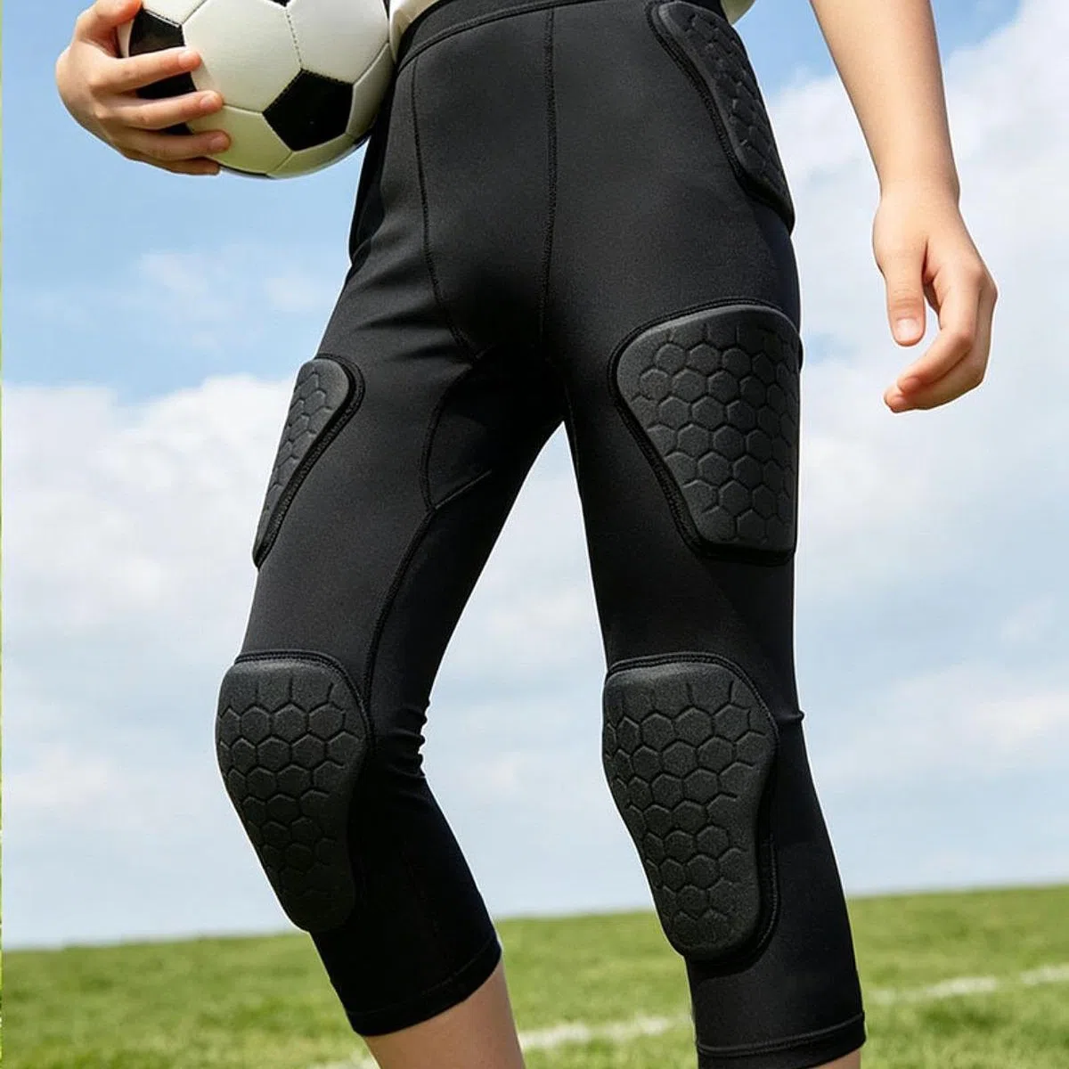 Pantaloni Da Softball Bambini Imbottitura EVA Protezione Impatto Tessuto Traspirante Cuciture Resistenti Elasticità Comfort Adatti per Allenamento Spo
