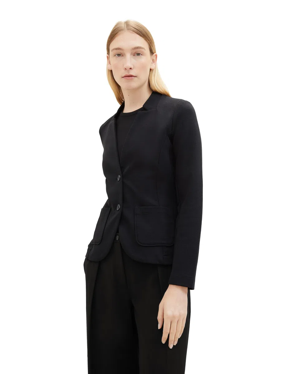 Tom Tailor 1043867 Cosy Blazer con Tasche Donna