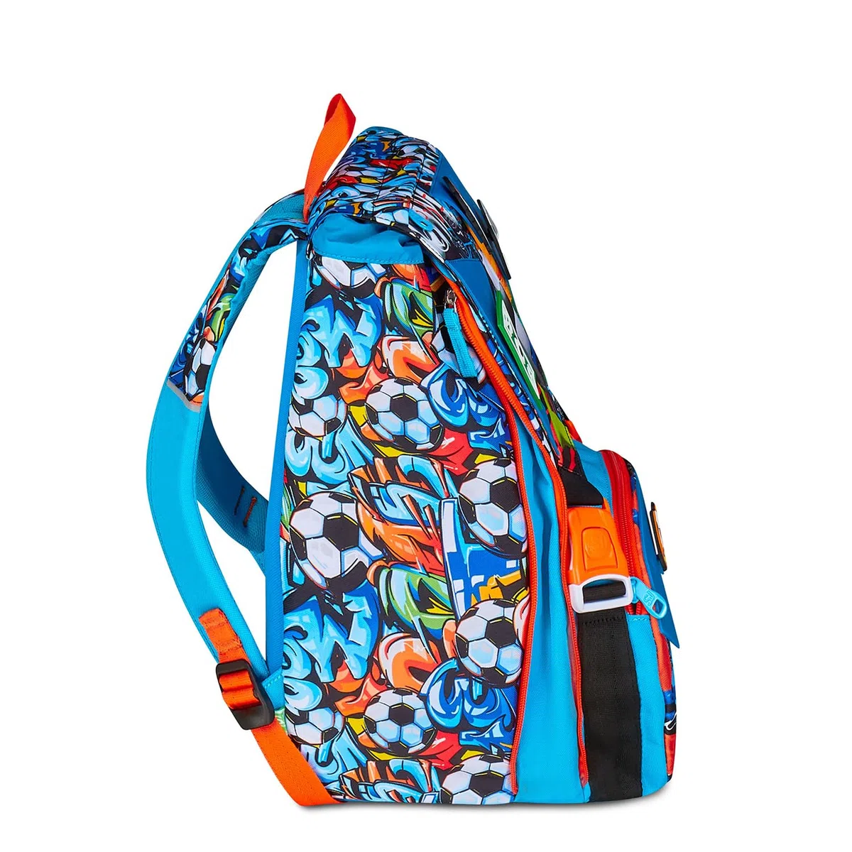 SJ GANG STYLE JAM GANG Zaino Scuola Estensibile Big, Blu, Zaino con Divisorio Interno, Tasca Superiore con Patch Riposizionabili, Tasca per Borraccia, 24 L, Zaino Scuola Elementare, Zaino Bambino