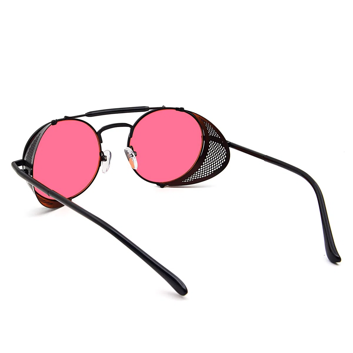 RONSOU Steampunk Stile Rotondi Vintage Polarizzati Occhiali da Sole Retrò Occhiali UV400 Protezione Metallo Telaio