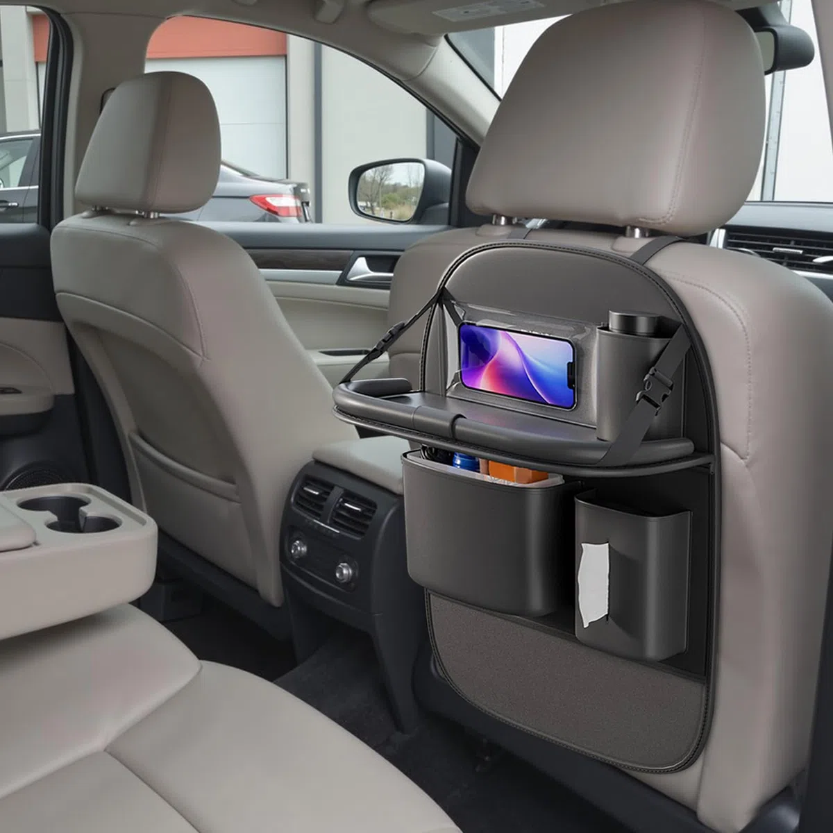 Organizzatore Per Automobili Da Schienale Posteriore Portafazzoletti in | Parasole per Sedile Auto per Viaggi in Auto SUV Furgone e Famiglia con Bambini