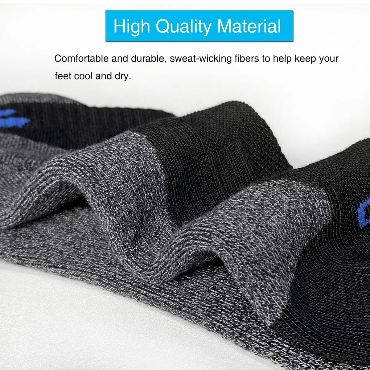 APTYID Calzini da uomo Performance Cushion alla caviglia Athletic Running Socks (6 paia